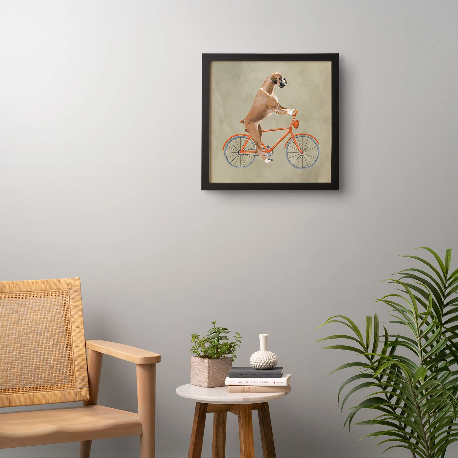 Coco de Paris Boxer on bicycle Framed Wall Art - Image 10
