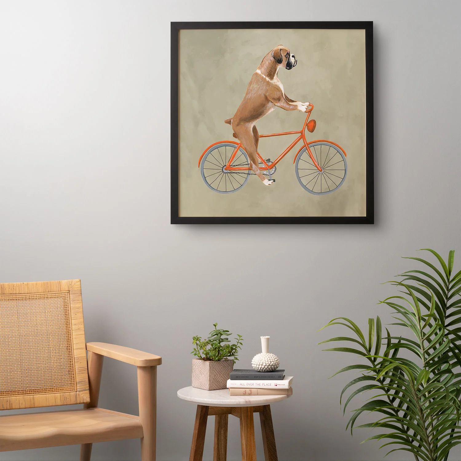 Coco de Paris Boxer on bicycle Framed Wall Art - Image 12