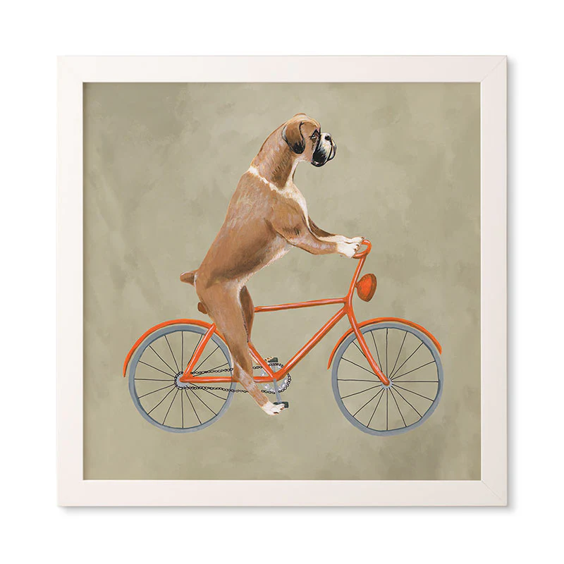 Coco de Paris Boxer on bicycle Framed Wall Art - Image 15