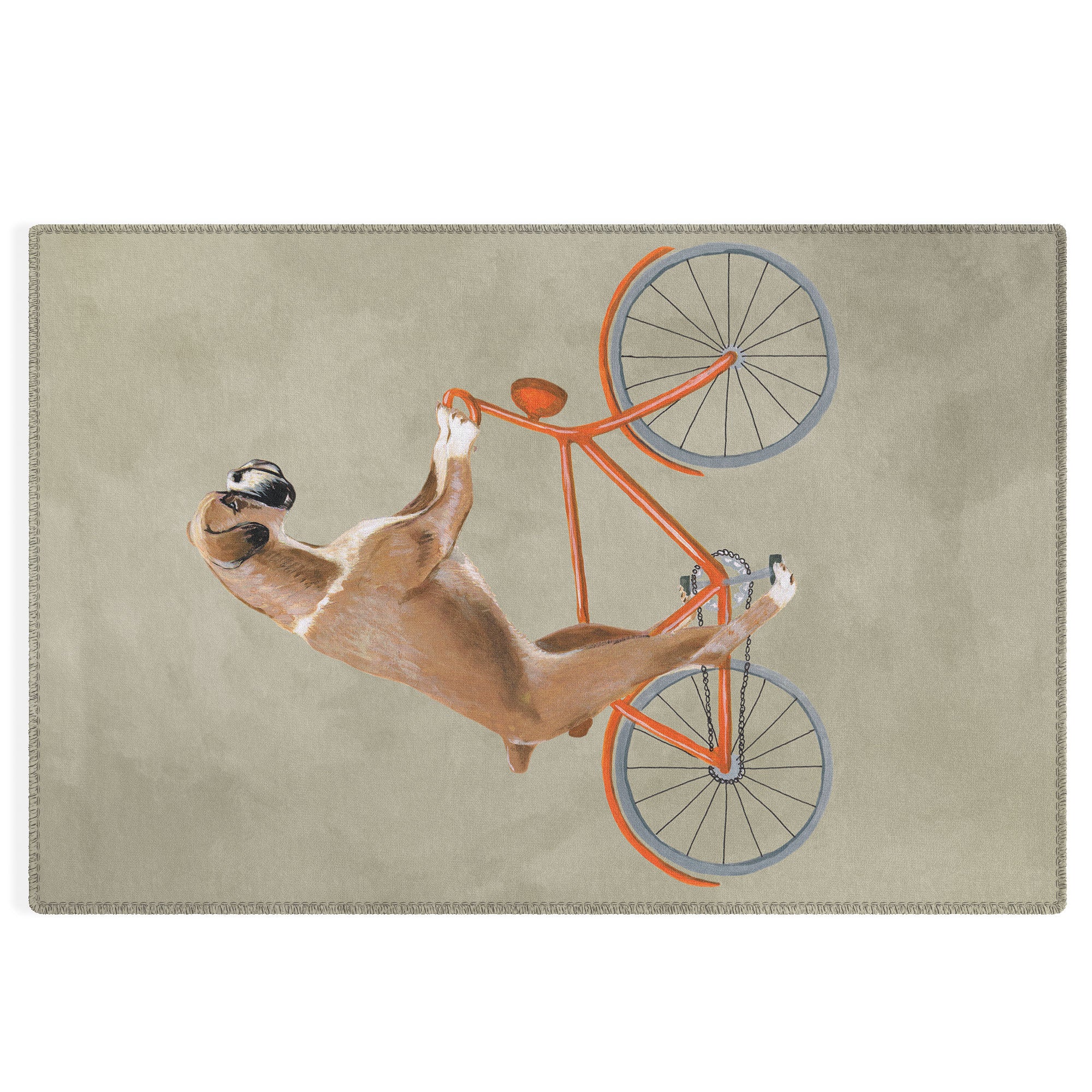 Coco de Paris Boxer on bicycle Outdoor Rug - Image 2