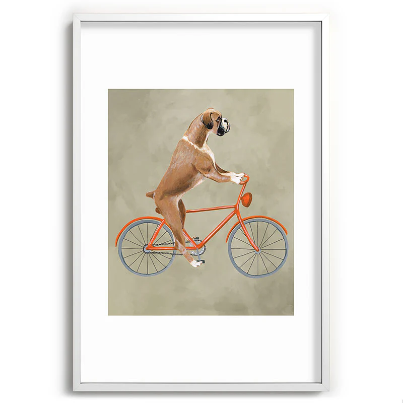 Coco de Paris Boxer on bicycle Recessed Framing Rectangle - Image 27