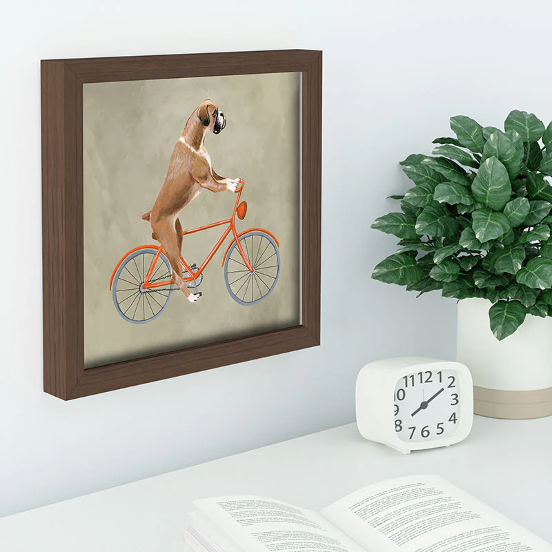 Coco de Paris Boxer on bicycle Recessed Framing Square - Image 8