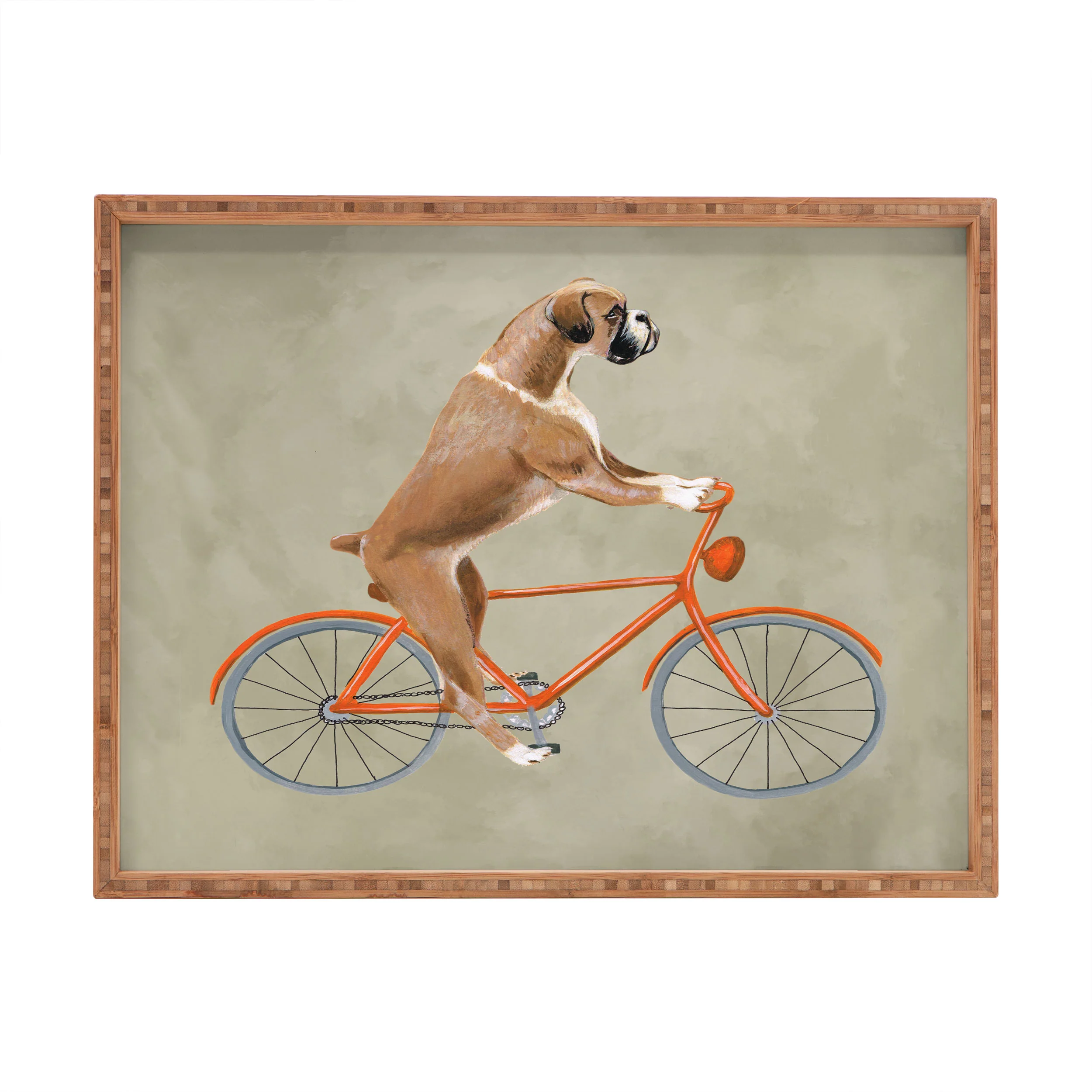 Coco de Paris Boxer on bicycle Rectangular Tray
