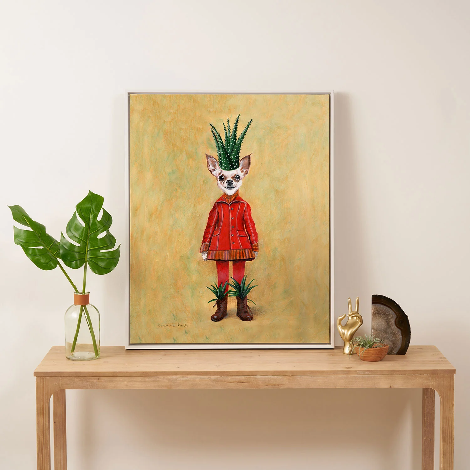 Coco de Paris Chihuahua Cactus Art Canvas - Image 21