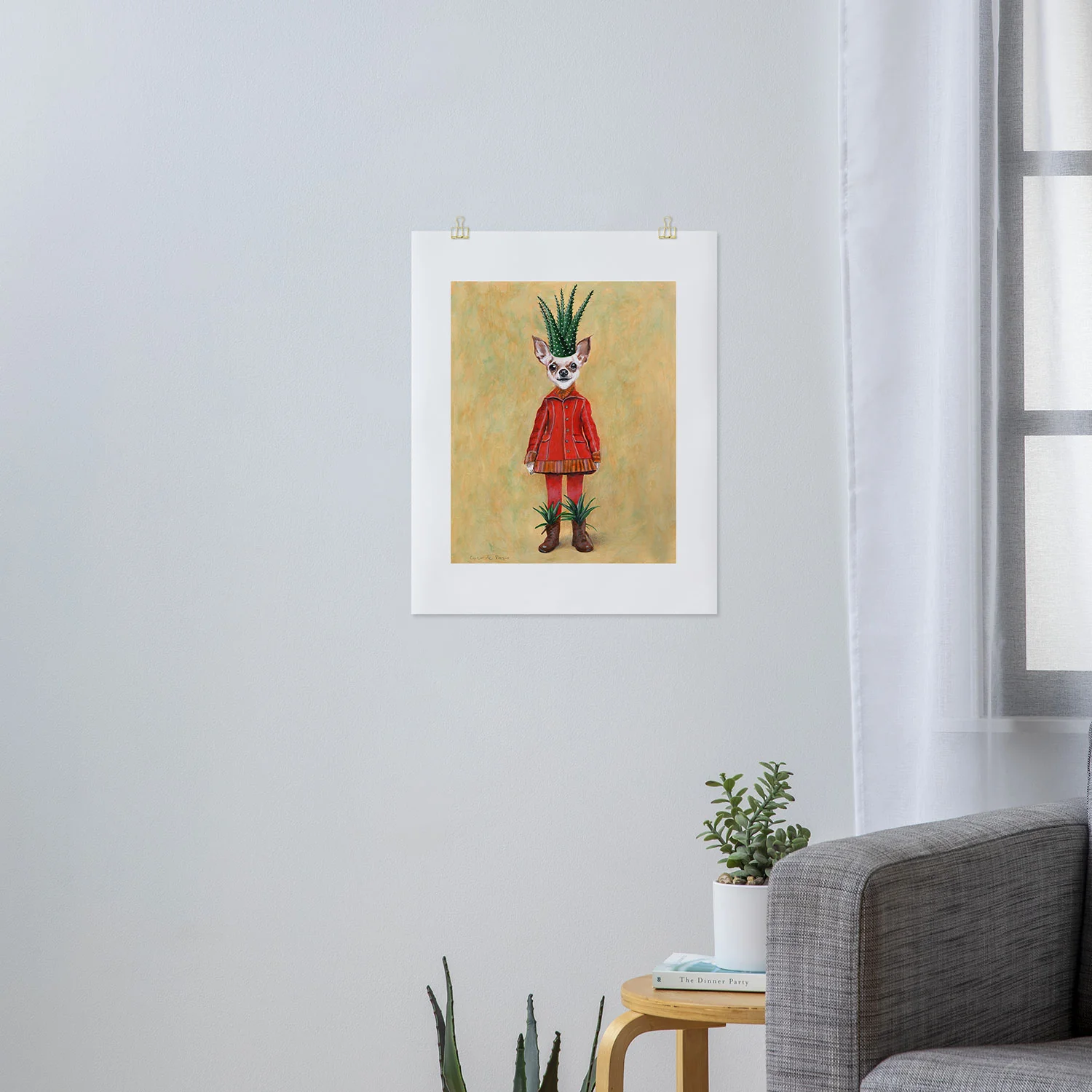 Coco de Paris Chihuahua Cactus Art Print - Image 9