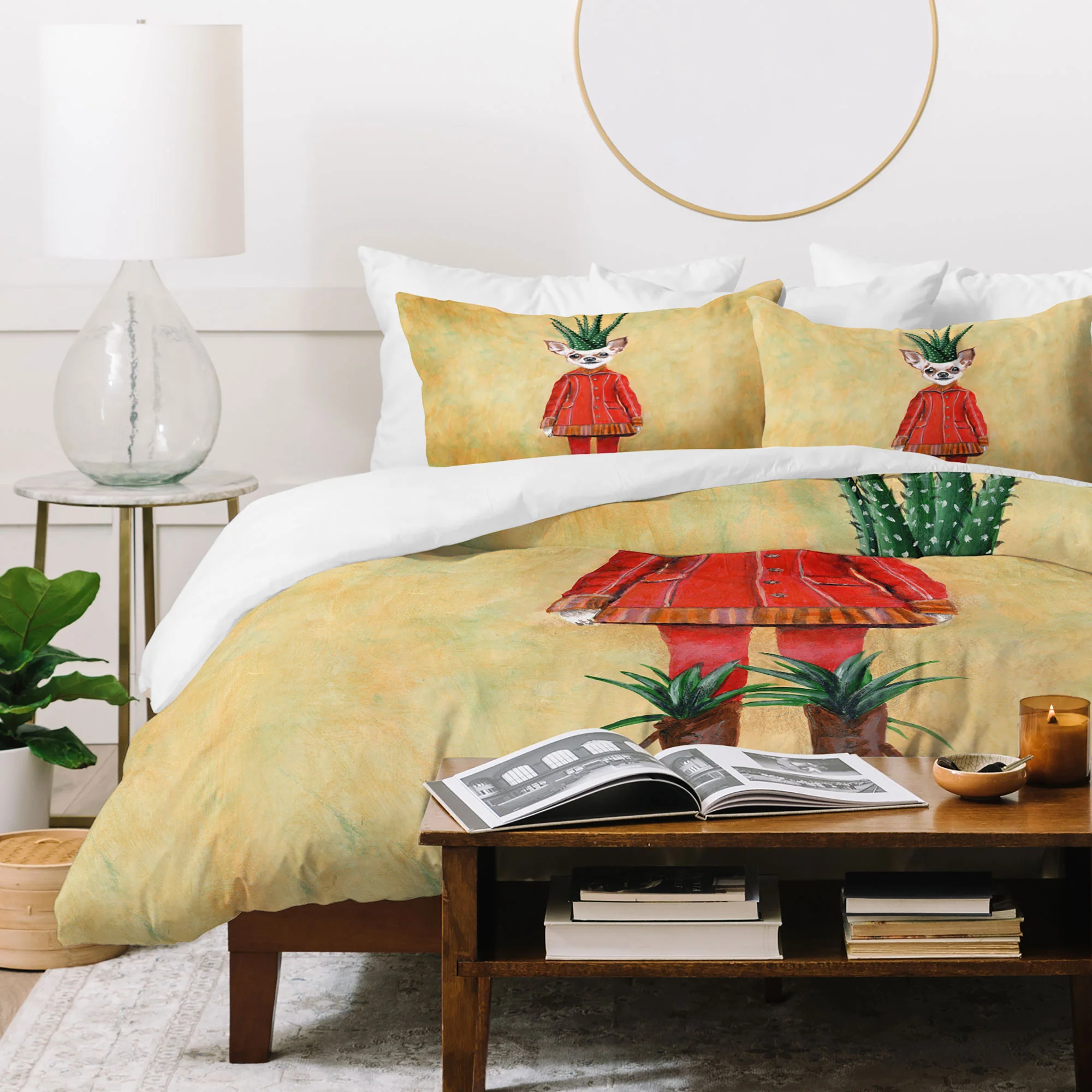 Coco de Paris Chihuahua Cactus Duvet Cover - Image 51
