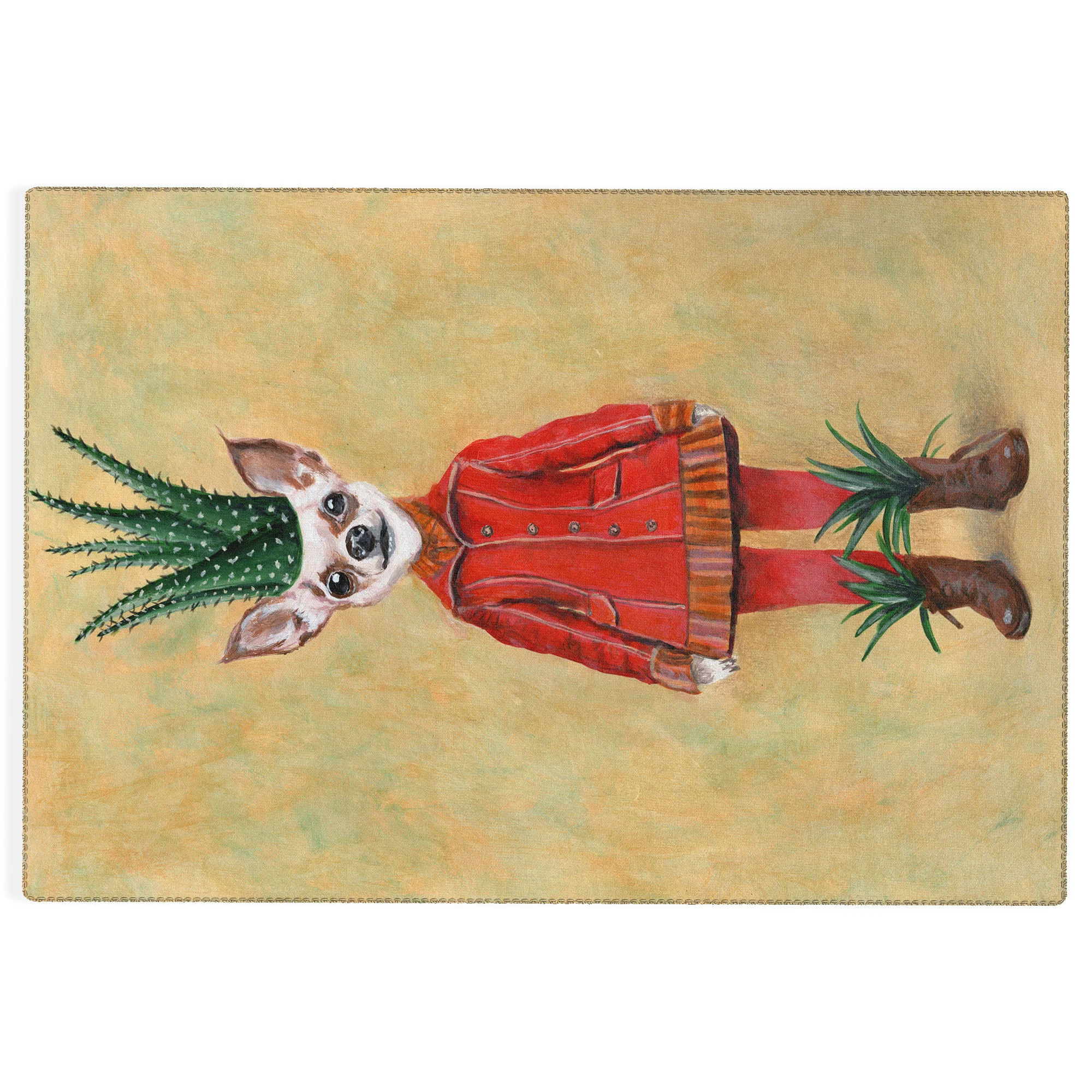 Coco de Paris Chihuahua Cactus Outdoor Rug - Image 5