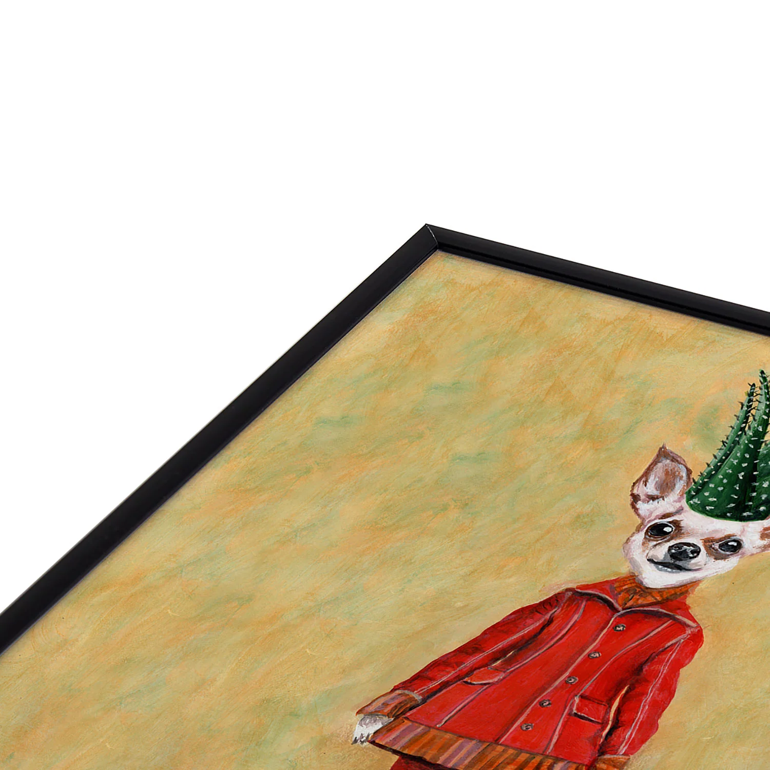 Coco de Paris Chihuahua Cactus Square Metal Framed Art Print - Image 11