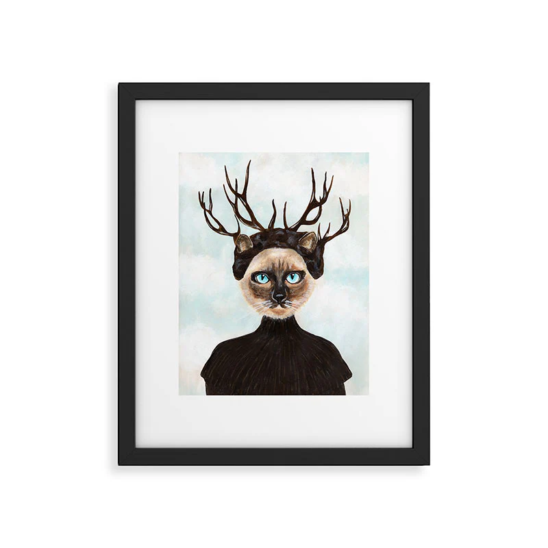 Coco de Paris Deer Cat Framed Art Print - Image 33