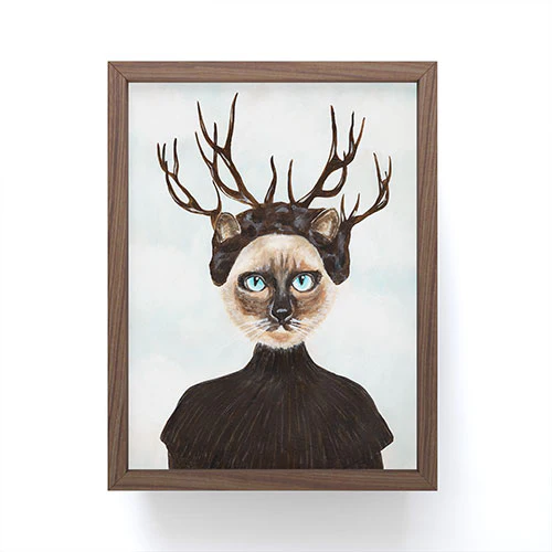 Coco de Paris Deer Cat Framed Mini Art Print - Image 3