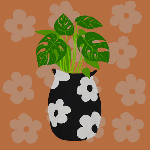 Coco de Paris Green plant retro style 1 Shower Curtain - Image 7
