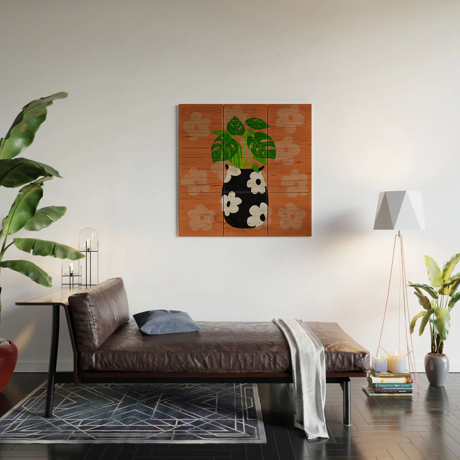 Coco de Paris Green plant retro style 1 Wood Wall Mural - Image 4