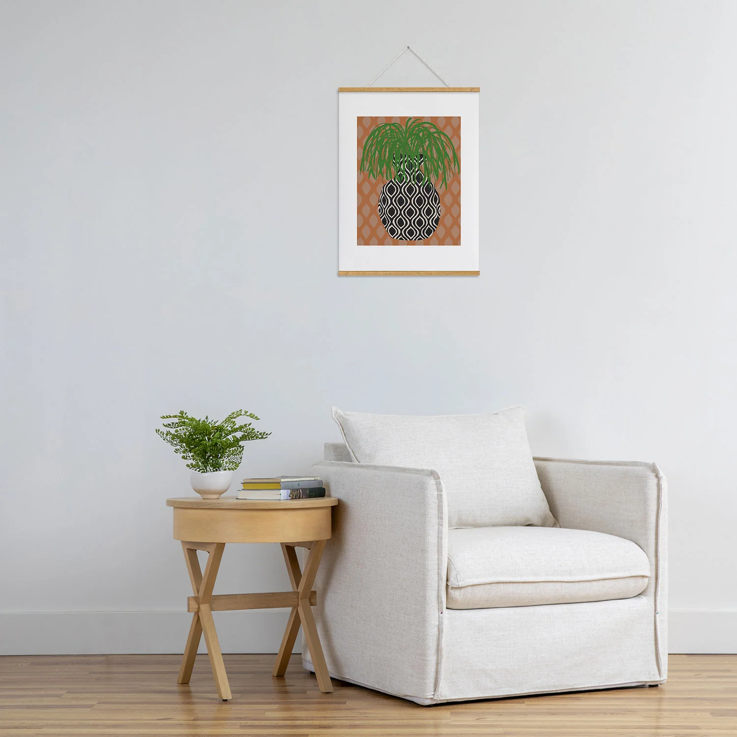 Coco de Paris Green plant retro style 3 Art Print - Image 39