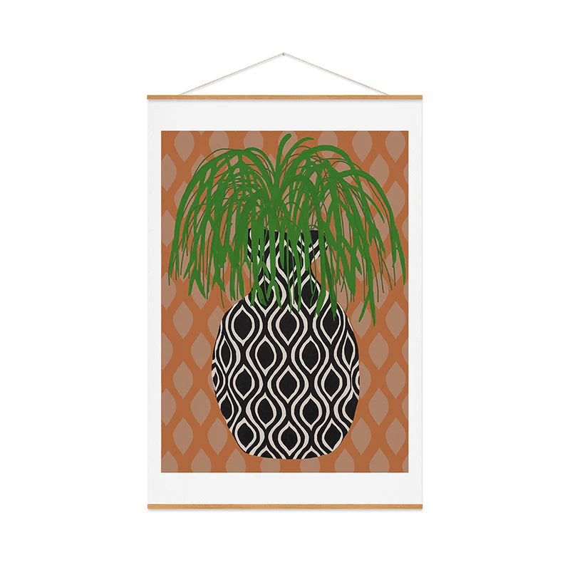 Coco de Paris Green plant retro style 3 Art Print - Image 52