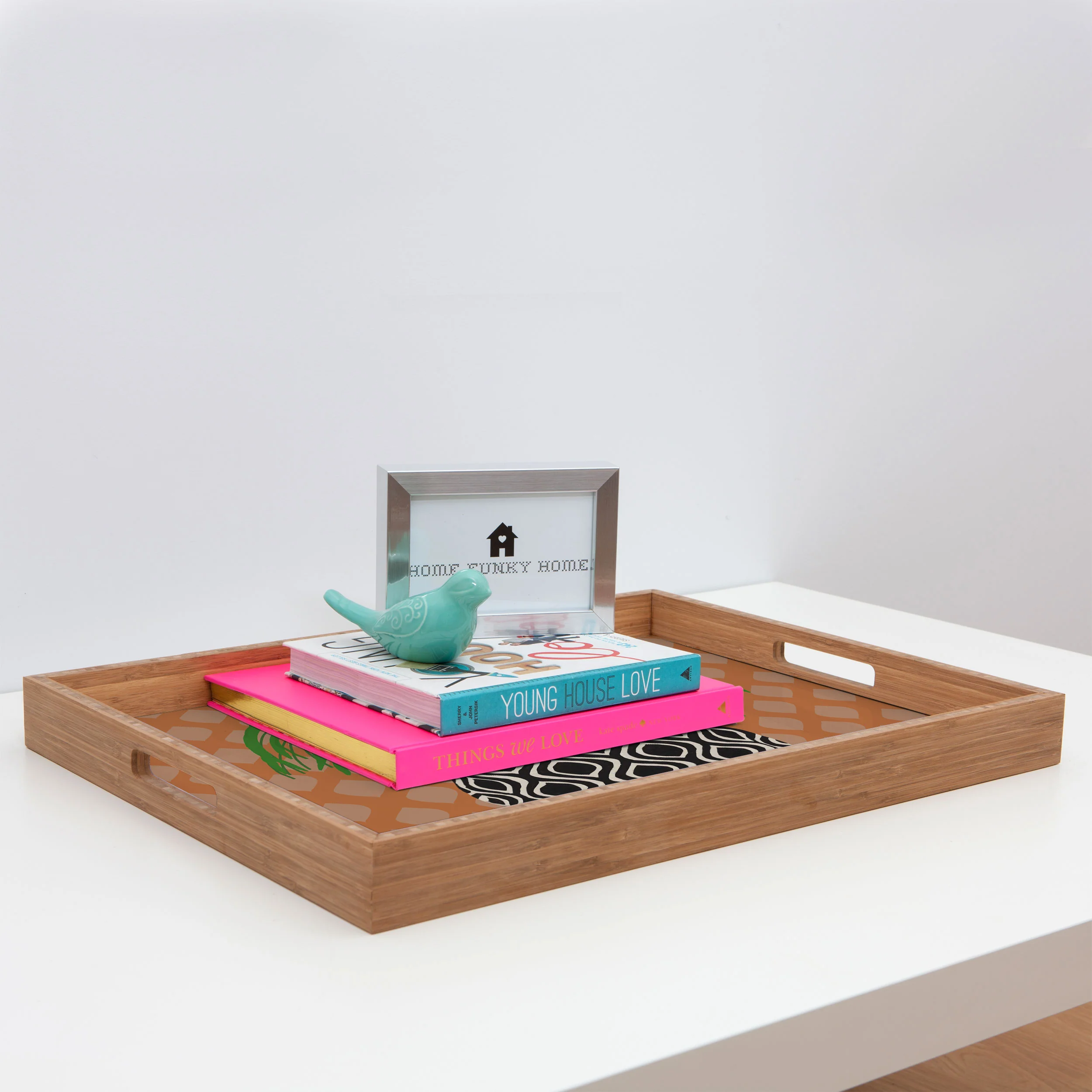 Coco de Paris Green plant retro style 3 Rectangular Tray - Image 3