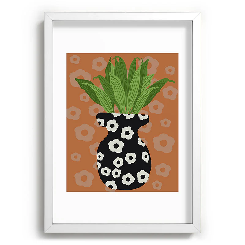 Coco de Paris Green plant retro style 5 Recessed Framing Rectangle - Image 11