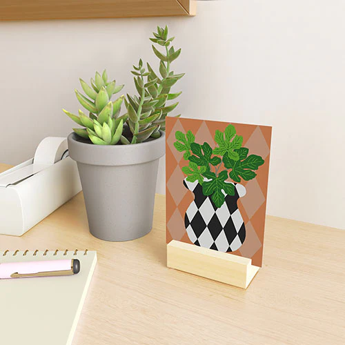 Coco de Paris Green plant retro style 6 Mini Art Print - Image 3