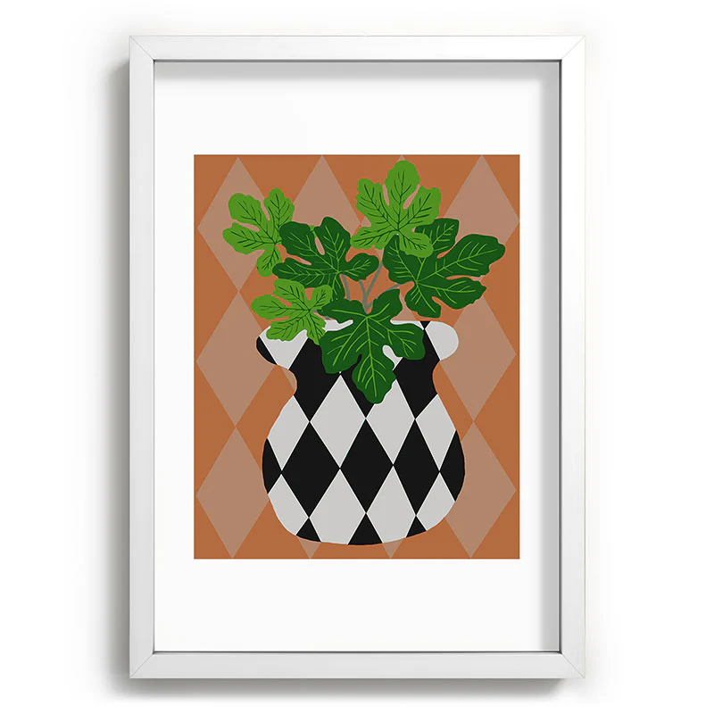 Coco de Paris Green plant retro style 6 Recessed Framing Rectangle - Image 11