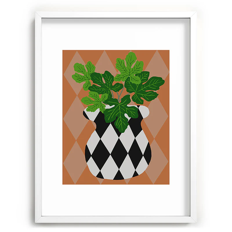 Coco de Paris Green plant retro style 6 Recessed Framing Rectangle - Image 19