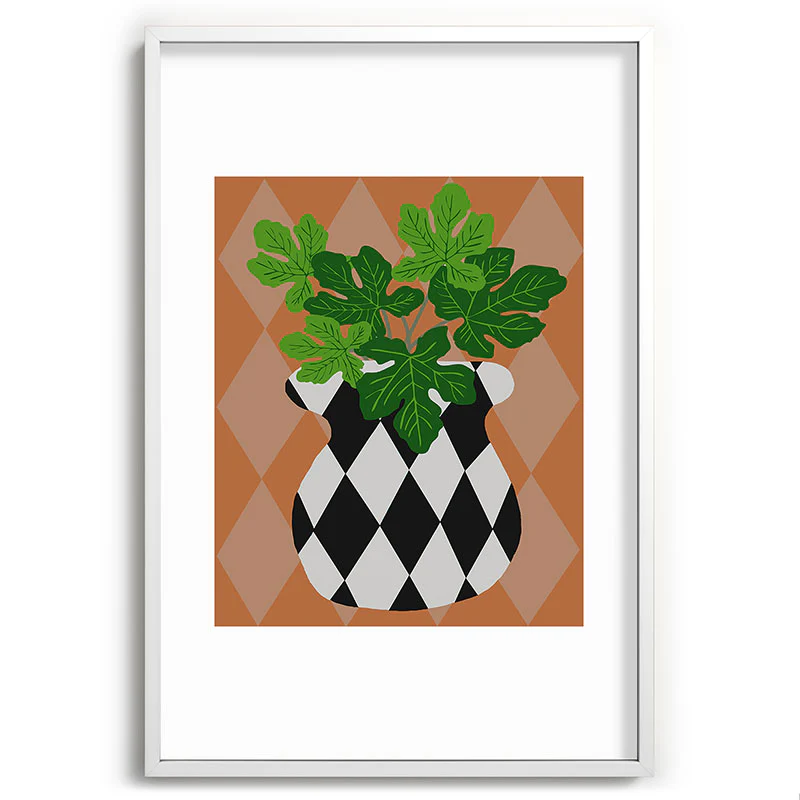 Coco de Paris Green plant retro style 6 Recessed Framing Rectangle - Image 27