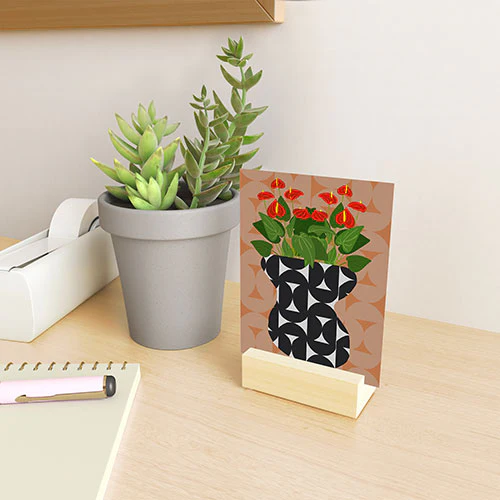 Coco de Paris Green plant retro style 7 Mini Art Print - Image 3