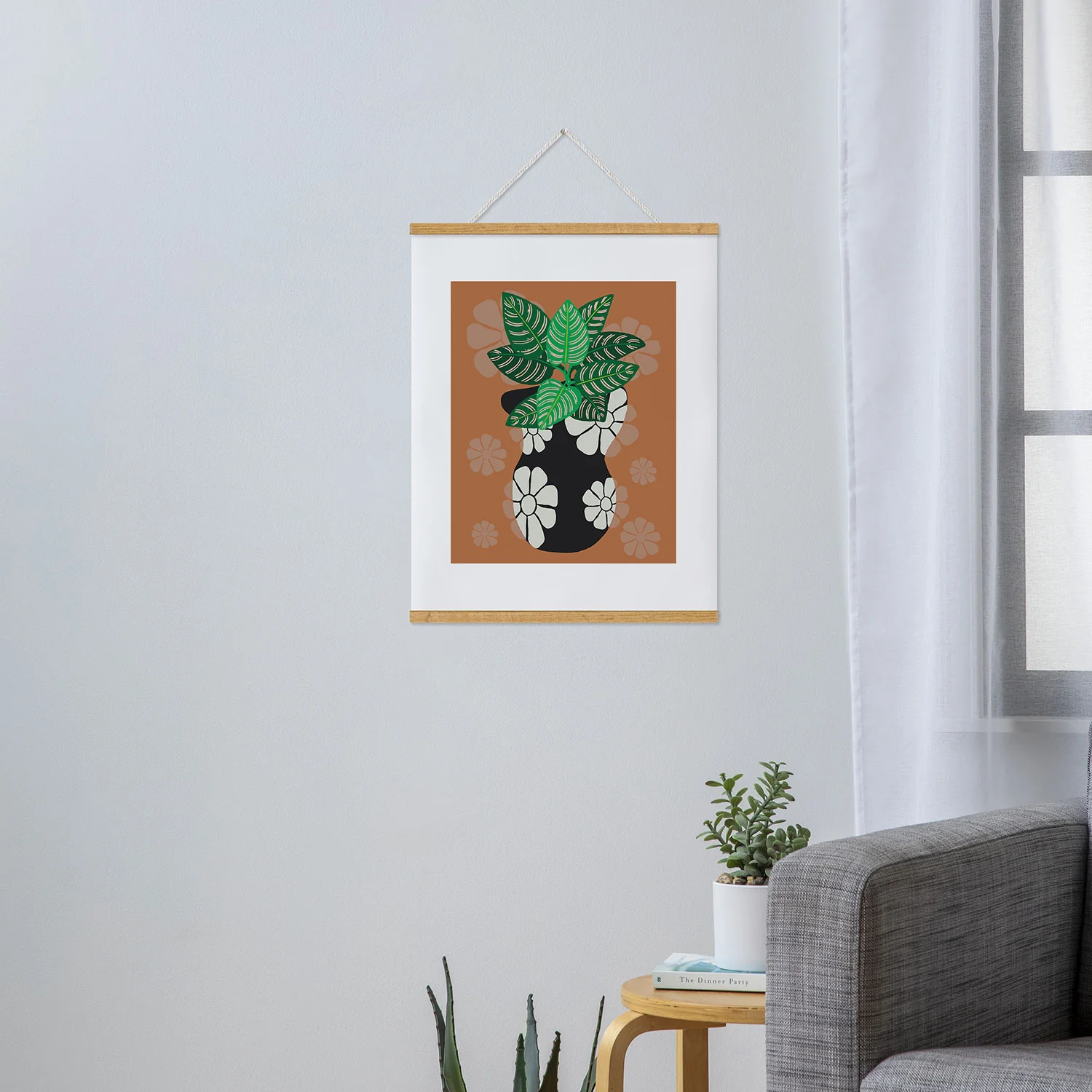 Coco de Paris Green plant retro style 8 Art Print - Image 36