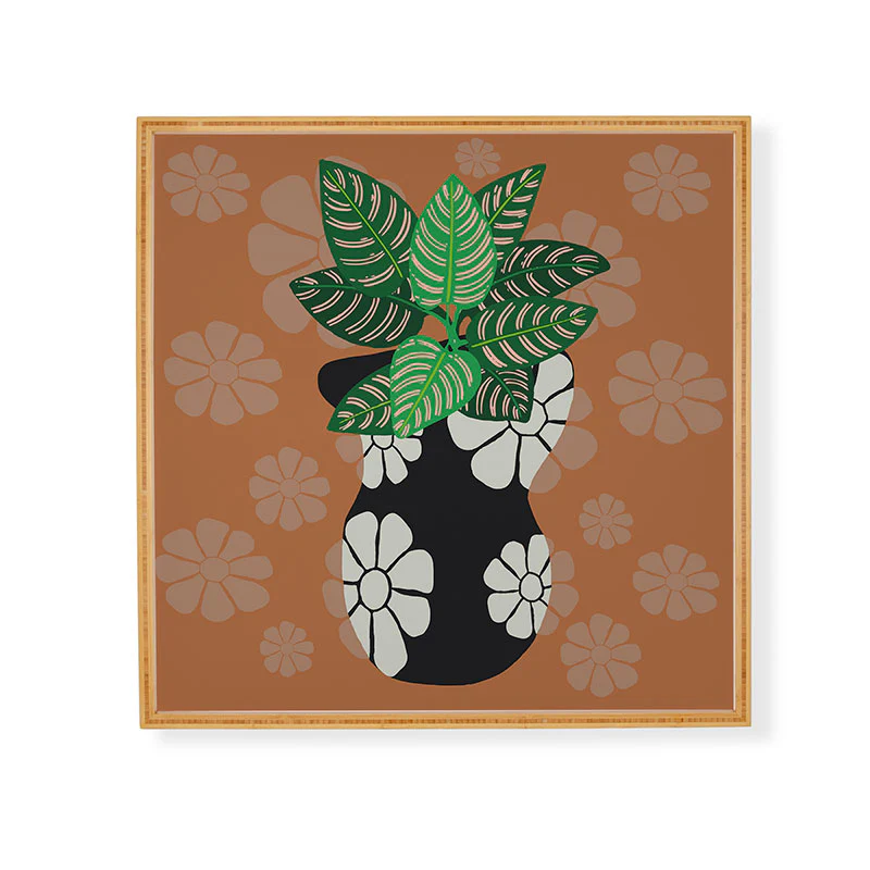 Coco de Paris Green plant retro style 8 Framed Wall Art - Image 5