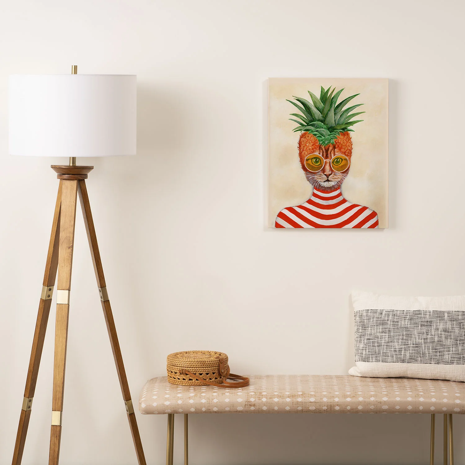 Coco de Paris Pineapple Cat Art Canvas - Image 3