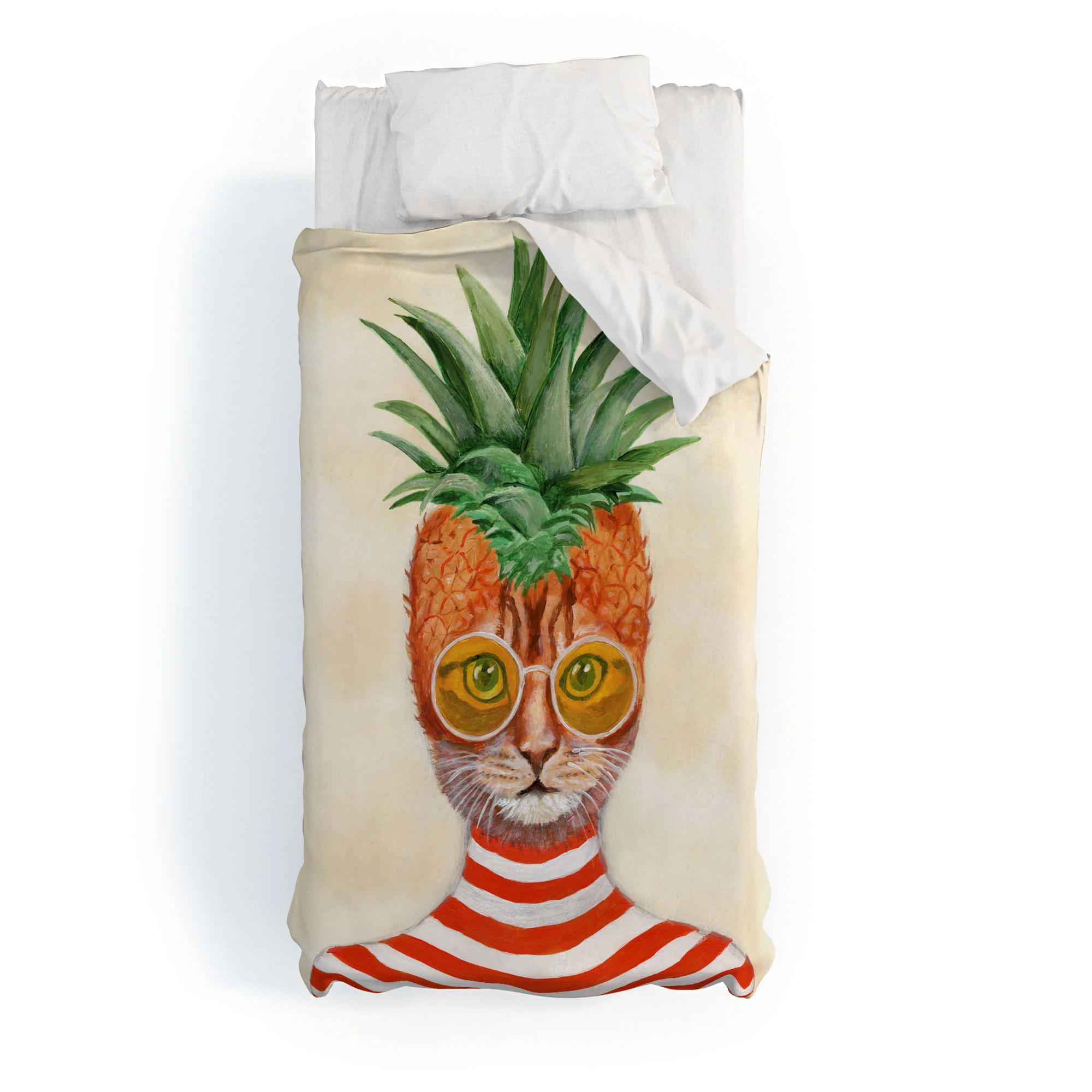 Coco de Paris Pineapple Cat Duvet Cover - Image 5