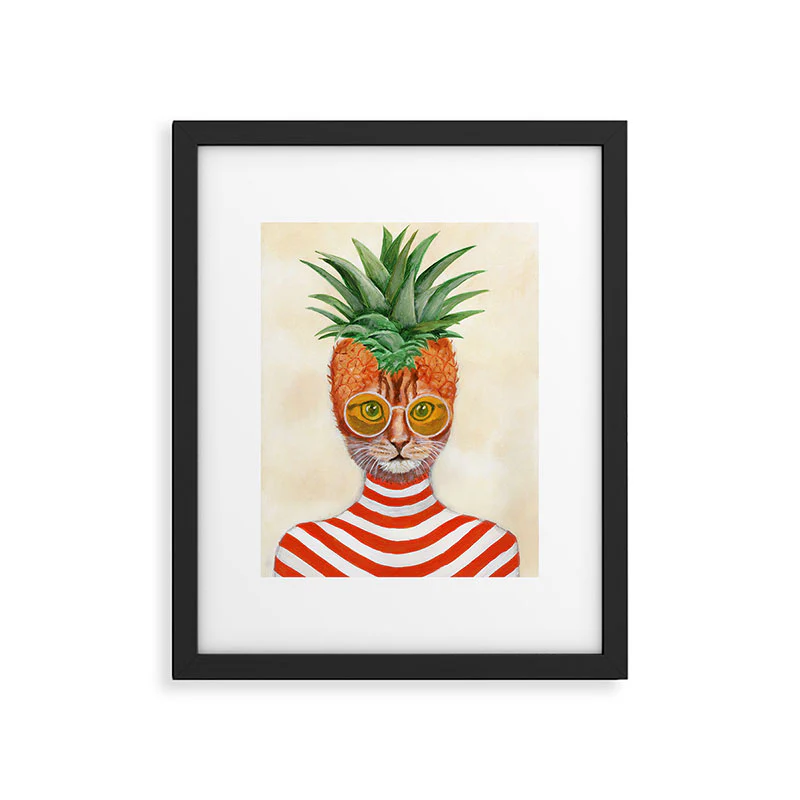 Coco de Paris Pineapple Cat Framed Art Print - Image 25