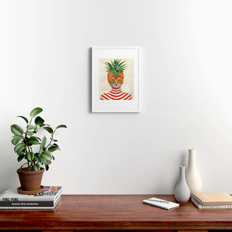 Coco de Paris Pineapple Cat Framed Art Print - Image 42