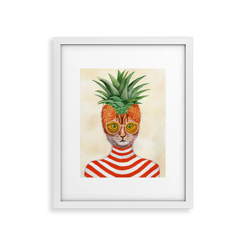 Coco de Paris Pineapple Cat Framed Art Print - Image 45
