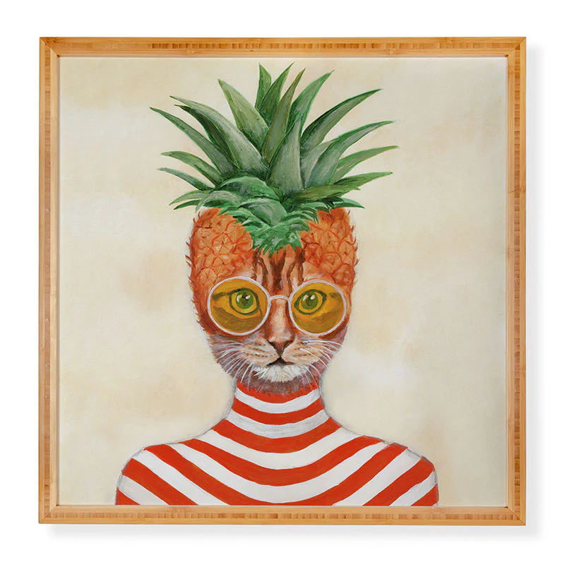 Coco de Paris Pineapple Cat Framed Wall Art - Image 3