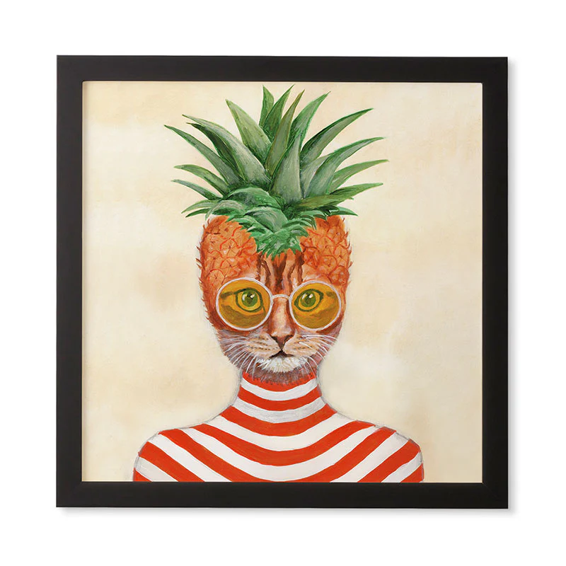Coco de Paris Pineapple Cat Framed Wall Art - Image 9