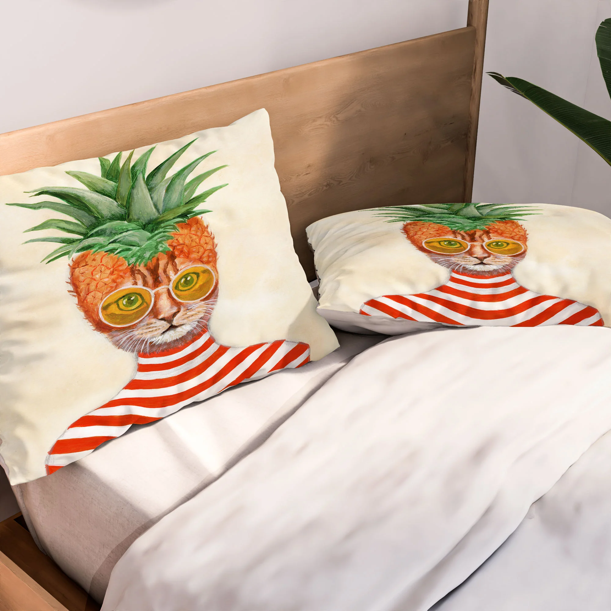 Coco de Paris Pineapple Cat Pillow Shams - Image 2