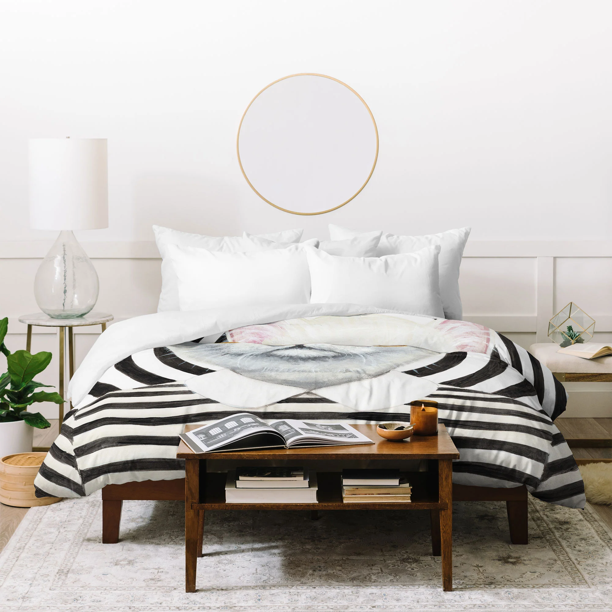 Coco de Paris Stripy Cat Duvet Cover - Image 16