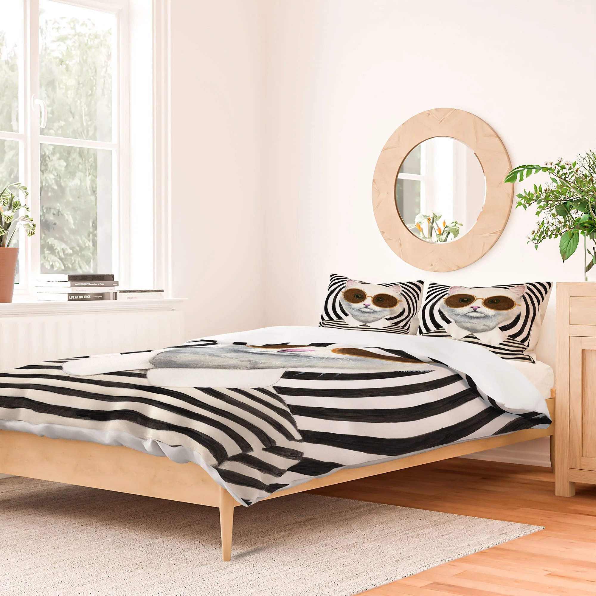 Coco de Paris Stripy Cat Duvet Cover - Image 42