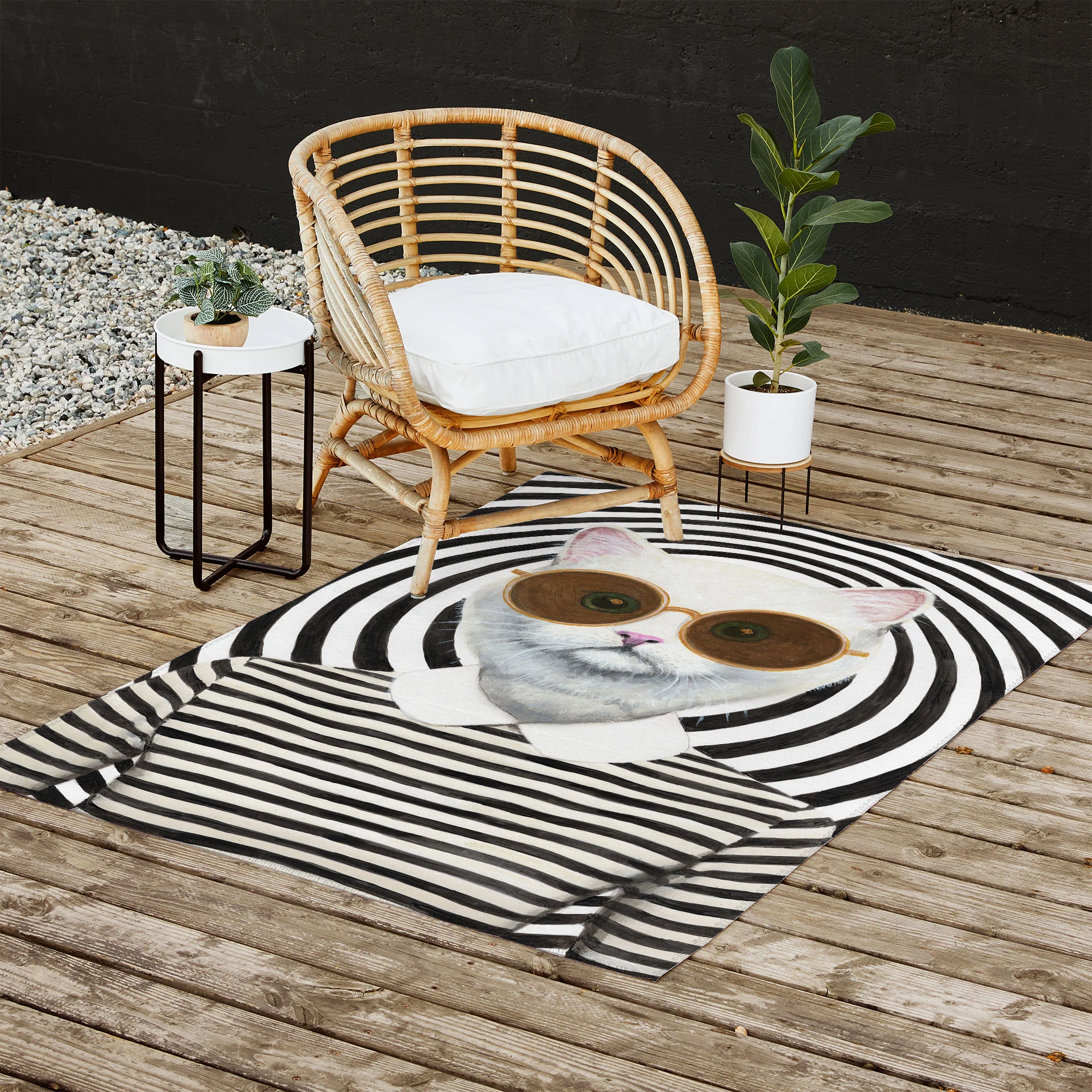 Coco de Paris Stripy Cat Outdoor Rug - Image 8