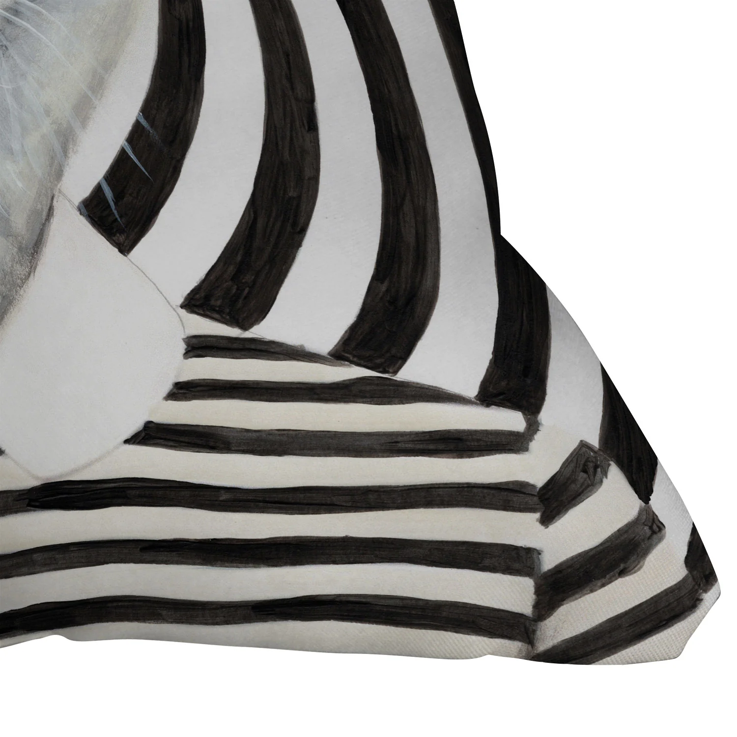 Coco de Paris Stripy Cat Outdoor Throw Pillow - Image 12