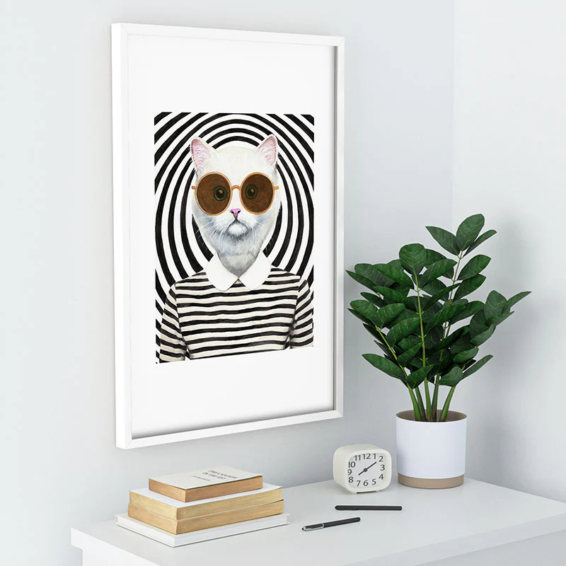 Coco de Paris Stripy Cat Recessed Framing Rectangle - Image 28