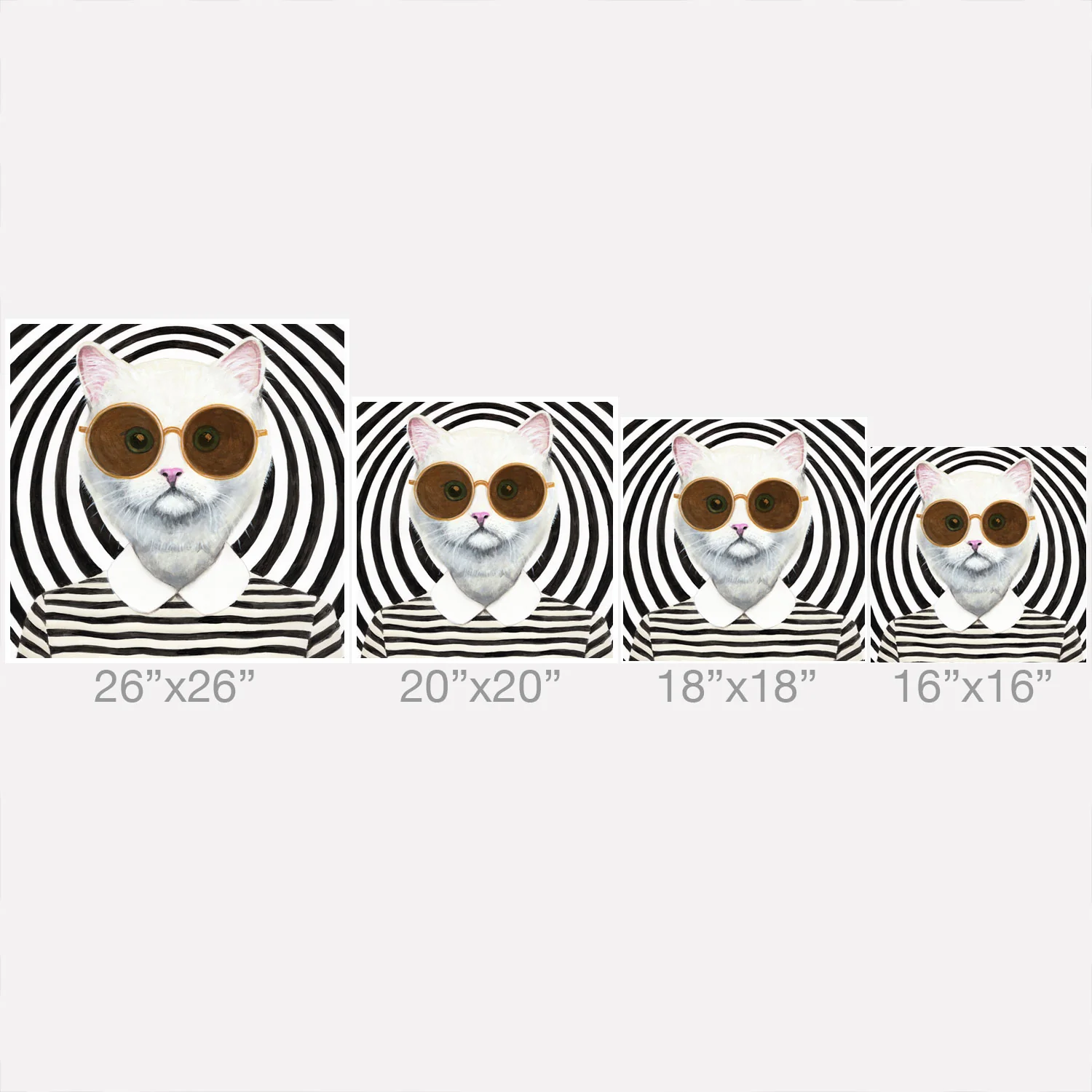 Coco de Paris Stripy Cat Throw Pillow - Image 5