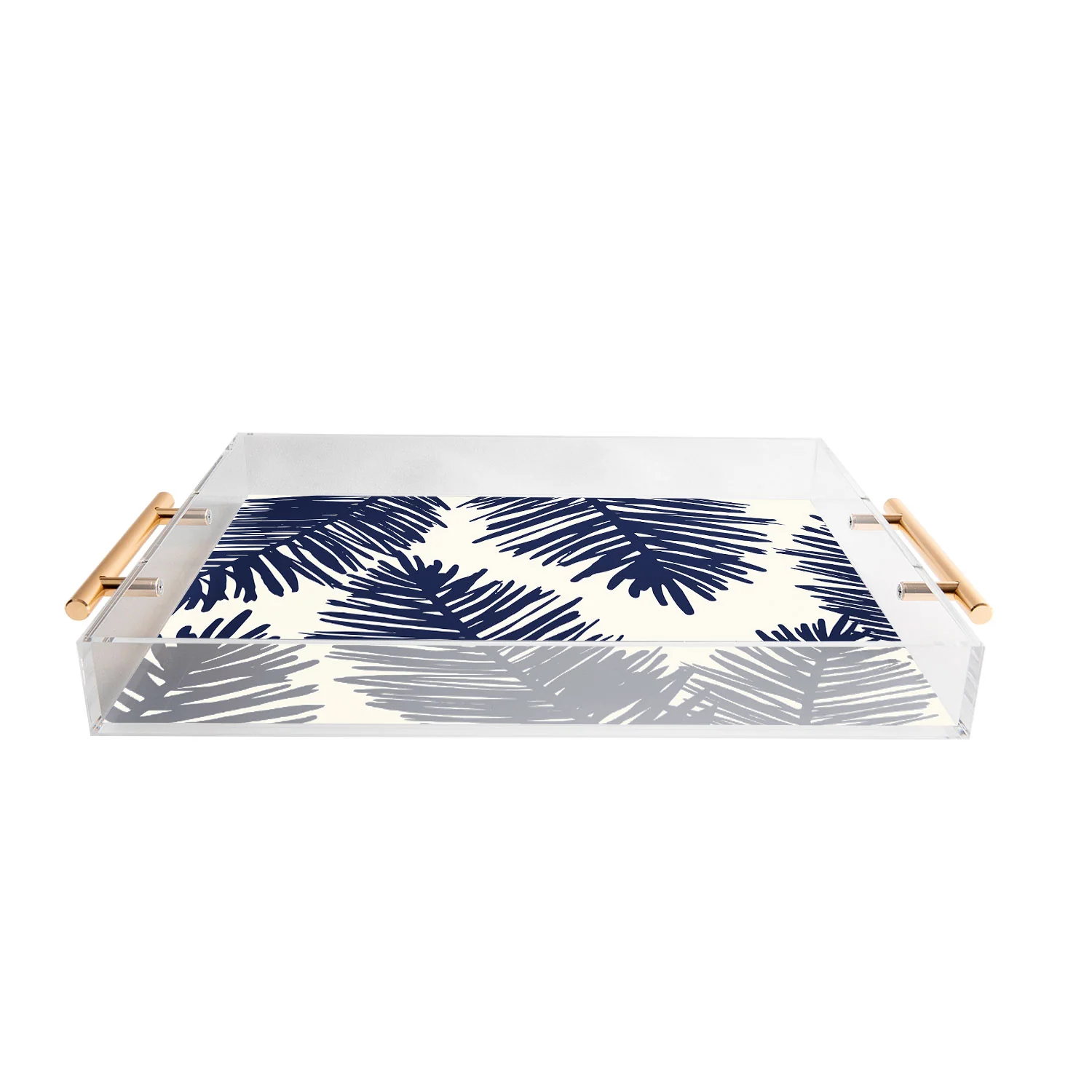 Cocoon Design Tropical blue palms Acrylic Tray - Image 4