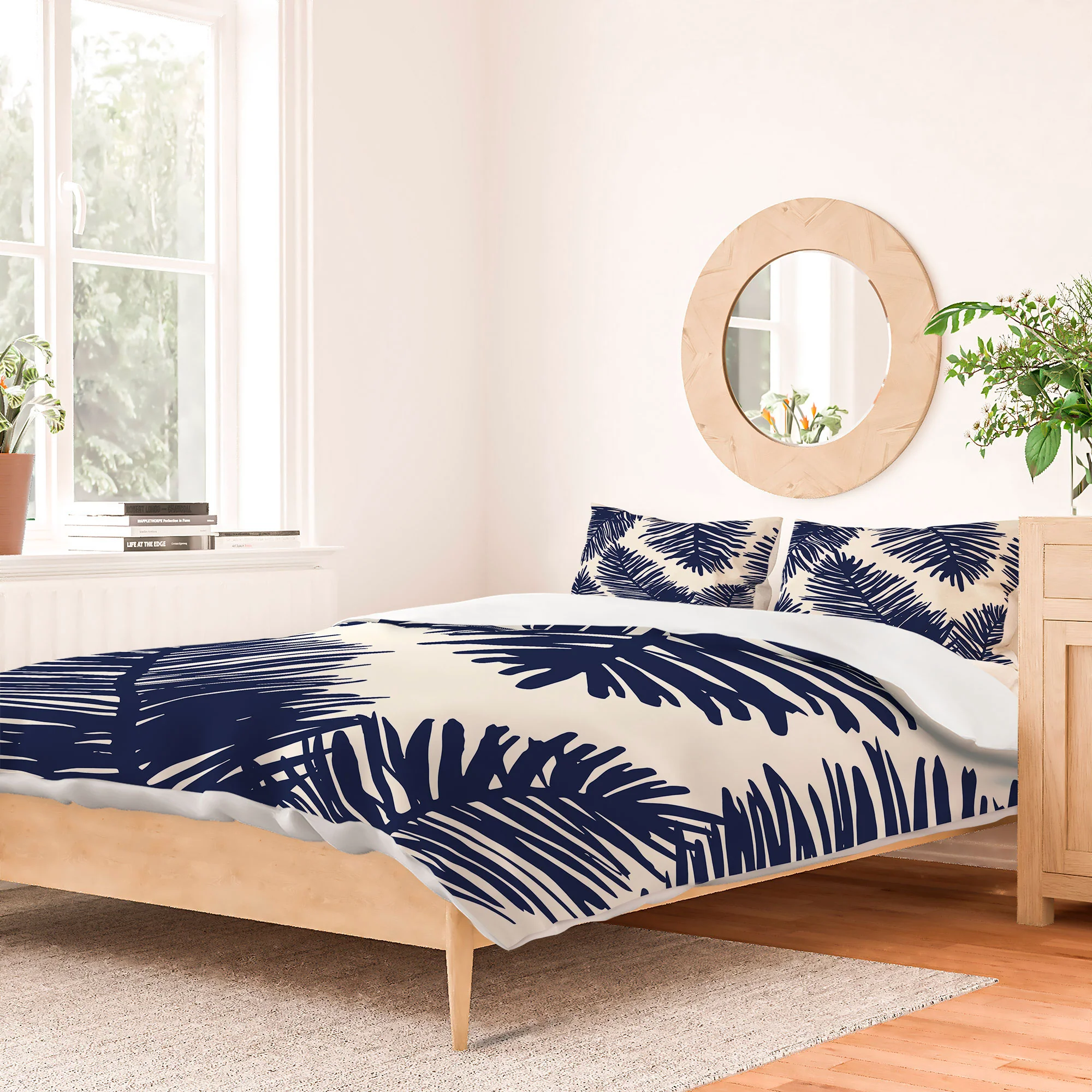 Cocoon Design Tropical blue palms Duvet Cover - Image 38
