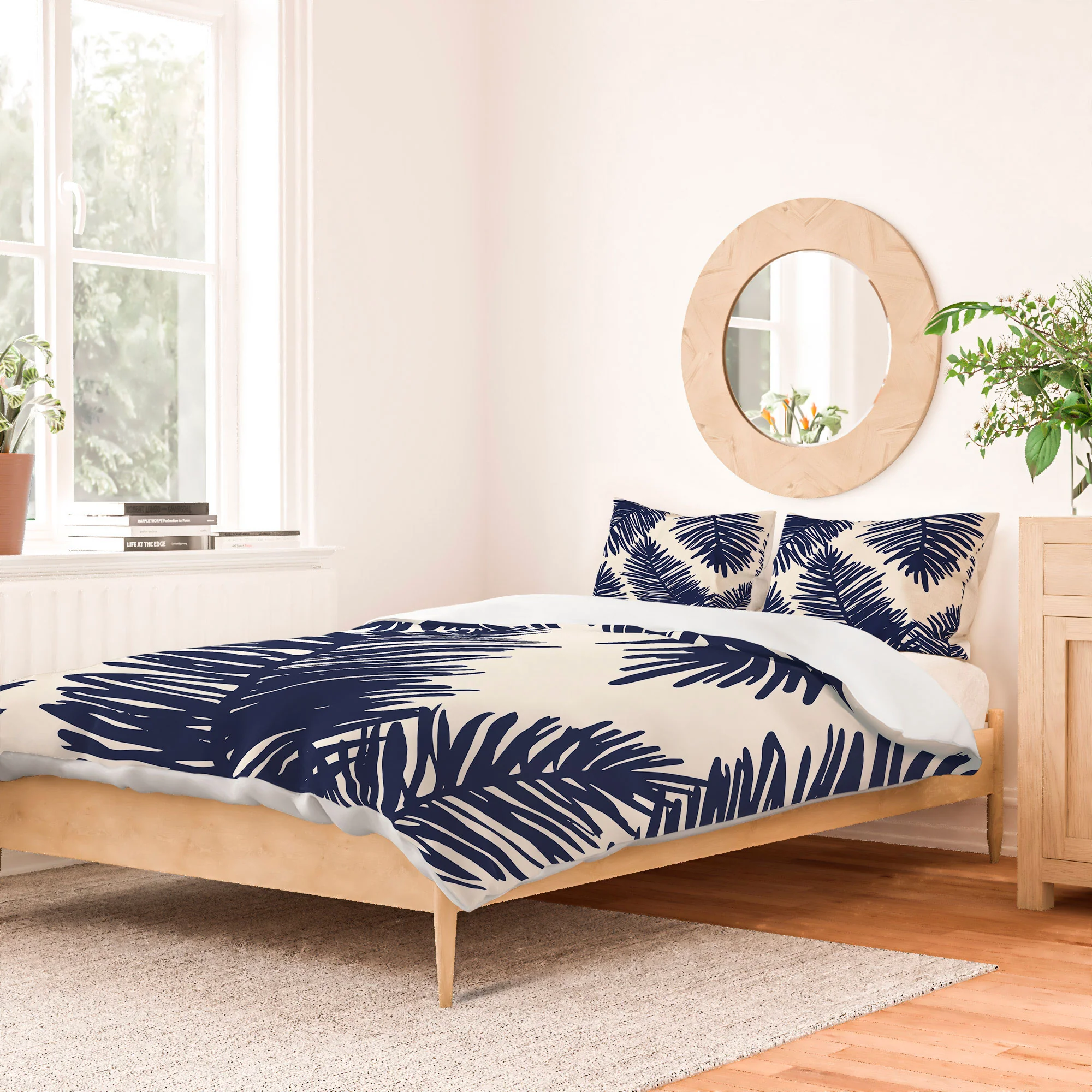 Cocoon Design Tropical blue palms Duvet Cover - Image 54