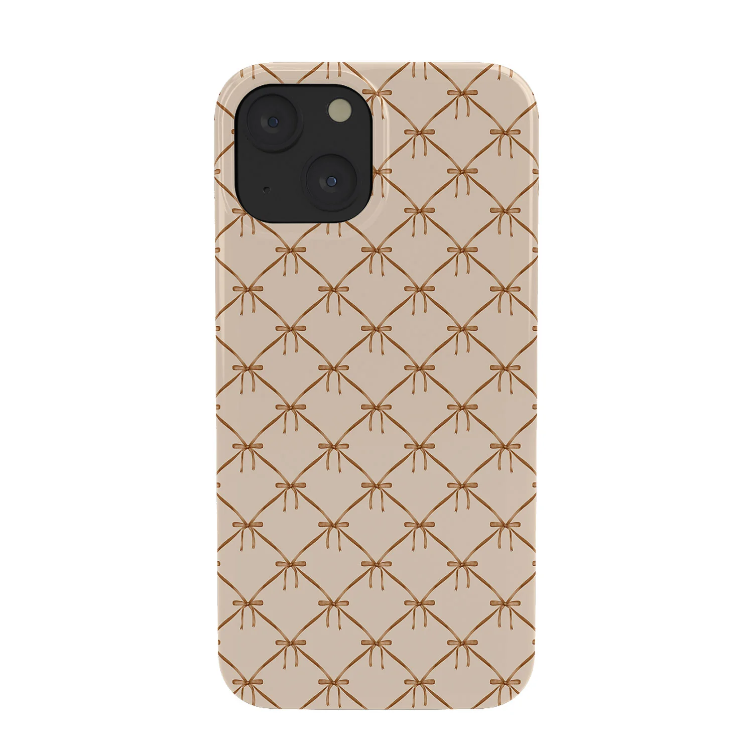 Colour Poems Bows and Ribbons Beige Phone Case - Image 2