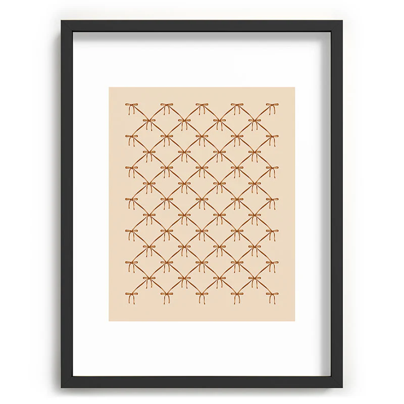 Colour Poems Bows and Ribbons Beige Recessed Framing Rectangle - Image 17