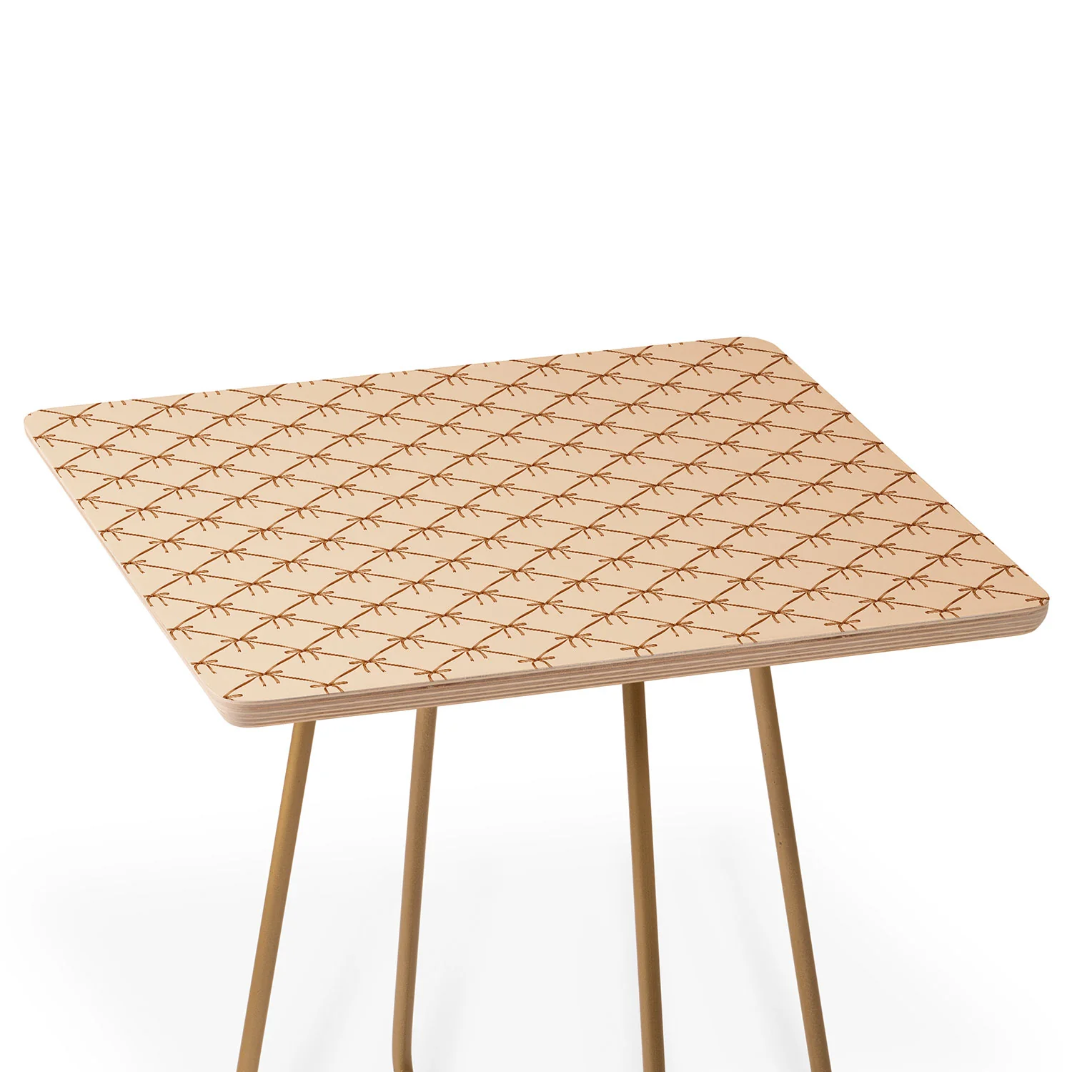 Colour Poems Bows and Ribbons Beige Side Table - Image 3