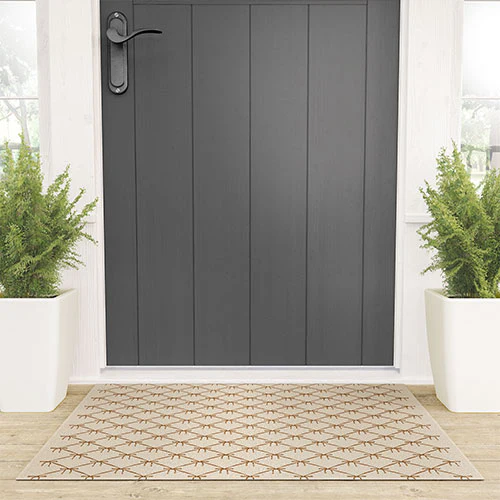 Colour Poems Bows and Ribbons Beige Welcome Mat - Image 4