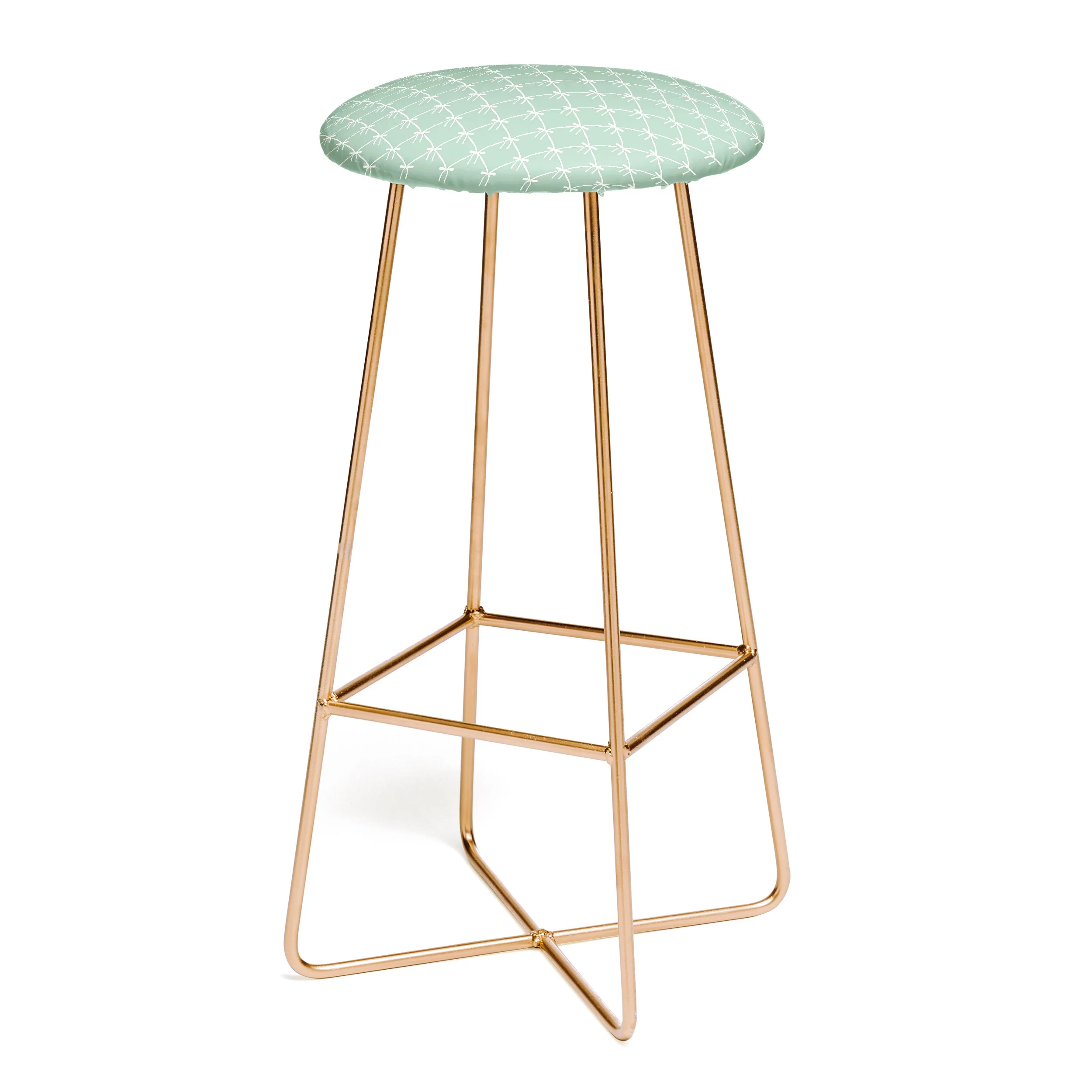 Colour Poems Bows and Ribbons Green Bar Stool