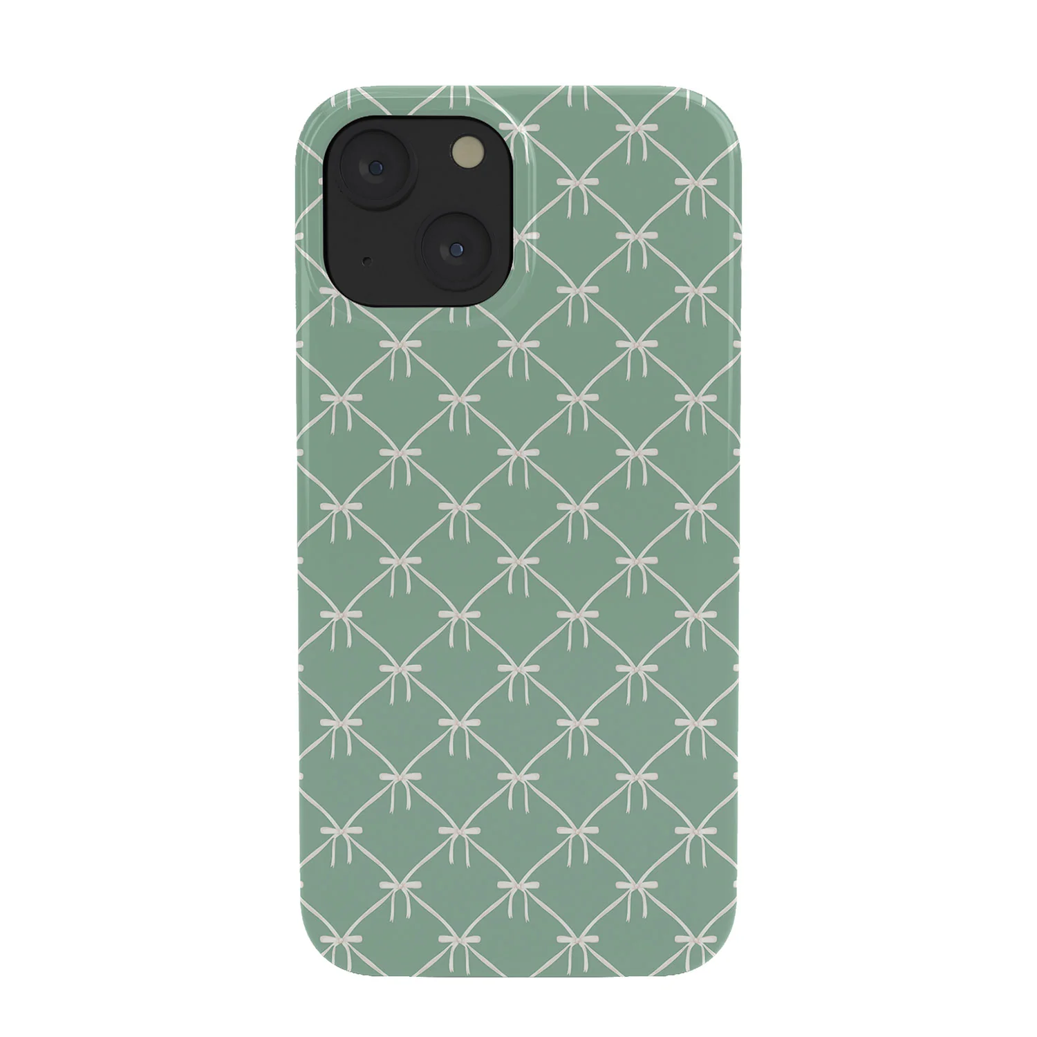 Colour Poems Bows and Ribbons Green Phone Case - Image 2